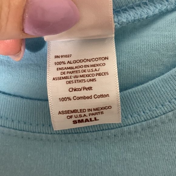 Vegas Girl Las Vegas with Love Blue T Shirt Size Small - Picture 5 of 6